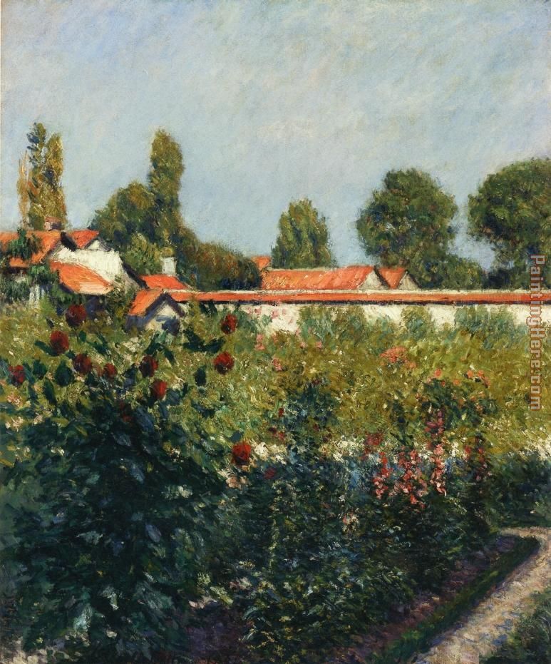 Gustave Caillebotte The Garden of Petit Gennevillers, the Pink Roofs